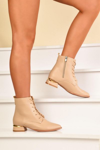 Peta Women's Heel Detailed Zippered Women's Boots