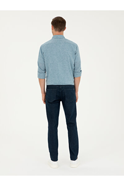 Cacharel Koyu Mavi Slim Fit Pamuk Karışımlı Jean Pantolon 50294069-VR032