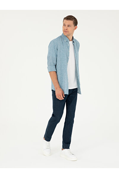 Cacharel Koyu Mavi Slim Fit Pamuk Karışımlı Jean Pantolon 50294069-VR032