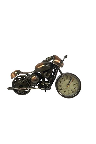 Home Motosiklet Tasarımlı Metal Masa Saati