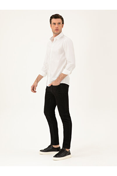 Cacharel Beyaz Slim Fit Pmuk Karışımlı Gömlek 50285450-VR013