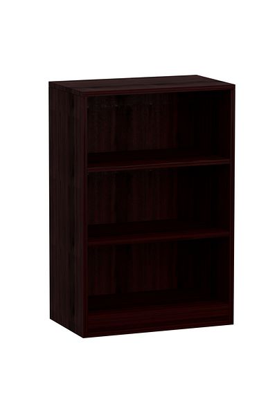 Mahmayi Wooden Storage Display Shelves 3-Tier Freestanding, Dark Walnut