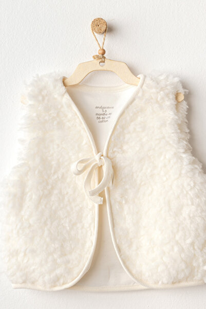 andywawa Feathered Baby Vest - Ecru