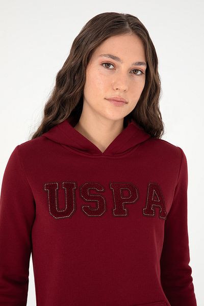 U.S. Polo Assn. Women's Burgundy Basic Hooded Sweatshirt 50296931 -Vr014