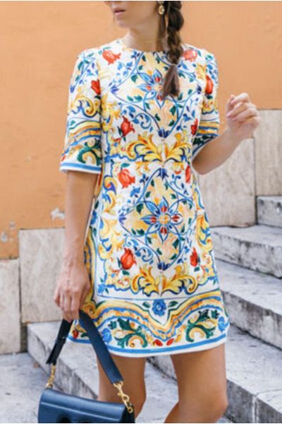 Dumantekstil Φόρεμα Skuba Fabric Digital print