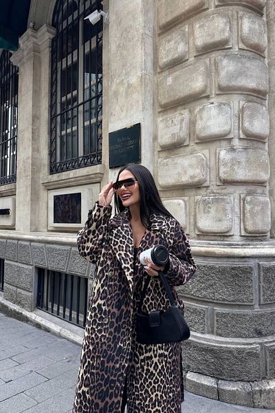 Eka Women's Leopard Stamp Coat 0999-24176