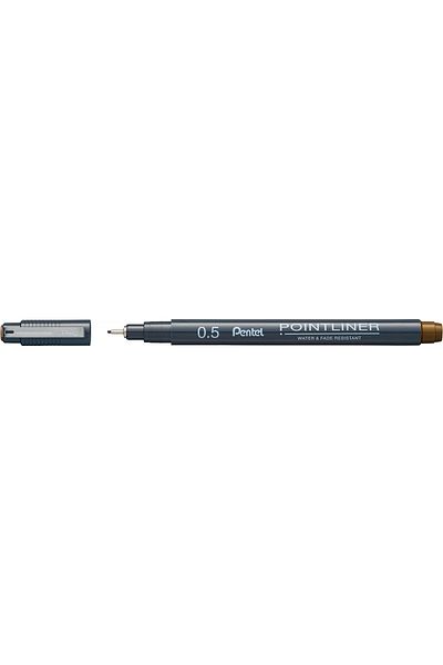 Pentel Pointliner Fiber Uçlu Teknik Çizim Kalemi 0.5mm Sepia
