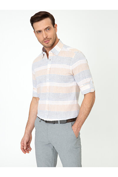 Cacharel Sarı Slim Fit Uzun Kollu Gömlek 50248504-VR044