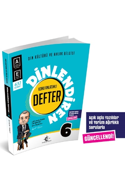 Arı Yayıncılık Eker Test 6 Sınıf Din Kültürü Dinlendiren Defter