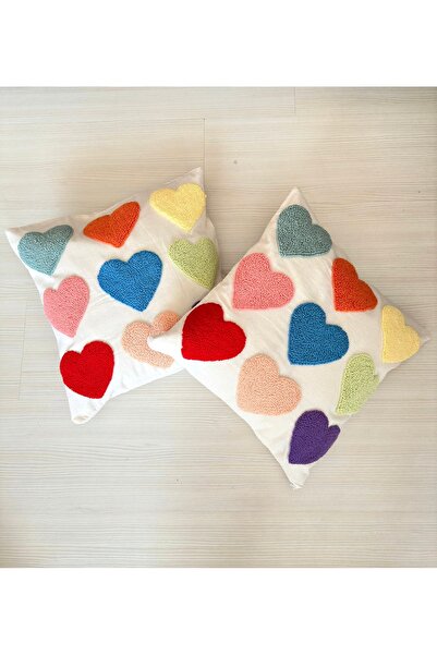 afralya home وسادة على شكل قلب مقاس 45*45 سم - غطاء وسادة رمي