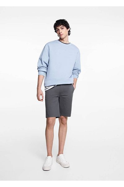 Mango Teen Βαμβακερό σορτς βερμούδας με λεπτή εφαρμογή