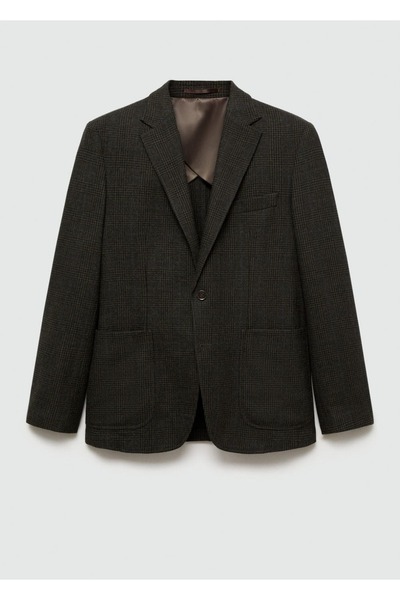 MANGO Man %100 pamuklu dar kesim blazer ceket
