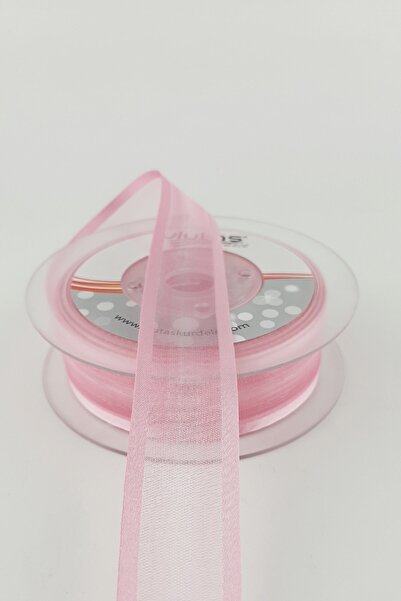 Limelia Panglică din satin organza roz pentru bebeluși 20 m