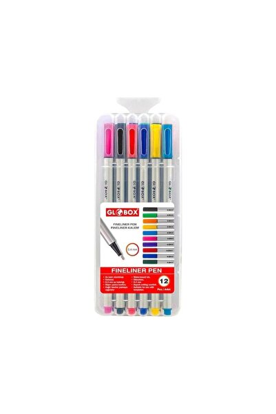 Globox Smart Kids Fineliner İnce Uçlu Keçeli Kalem 0,4 Mm 12 Renk Pp Kutu 3592