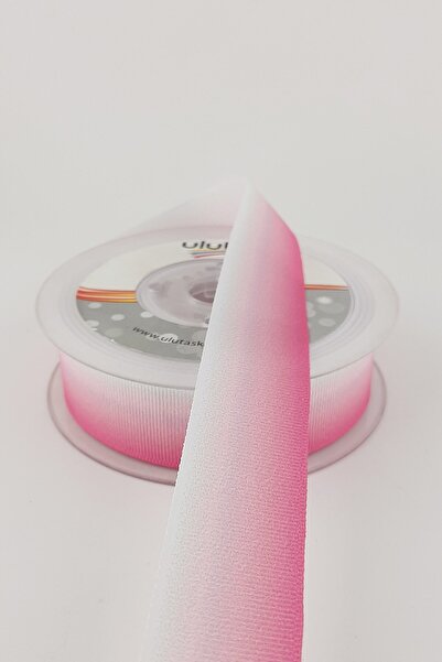 Limelia Panglică din satin cu model degradat roz 2,50 cm 20 mt