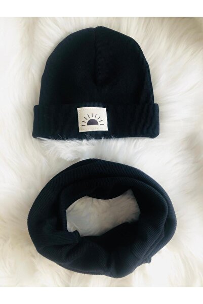 afralya home Personality Beanie Set - 100% Cotton, Ri?Bana Eti?Ketli, for Baby and Child