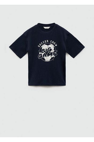 MANGO Kids Βαμβακερό μπλουζάκι με σχέδια