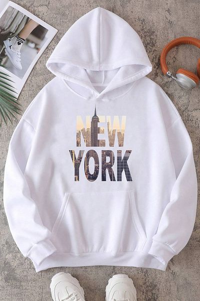 uyguntarz Φούτερ με στάμπα New York Oversize
