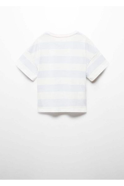 MANGO Kids Bavlněné pruhované tričko