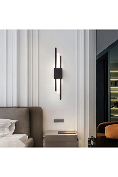 ZR AYDİNLATMA Zr Aydınlatma Antrasit 6500k 50 Cm Akrilikli Boru Duvar Lambası Led Aplik