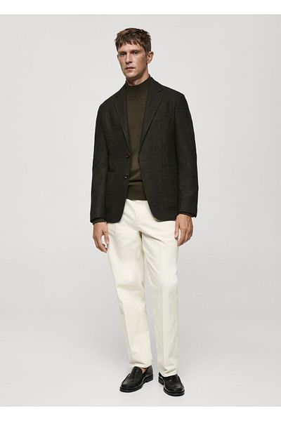 MANGO Man Σακάκι blazer από 100% βαμβάκι