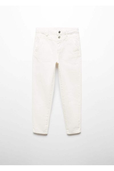 MANGO Kids Βαμβακερό τζιν Mom-fit