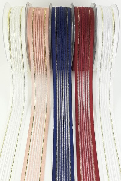 Limelia 25 m panglică cu șnur 2,5 cm