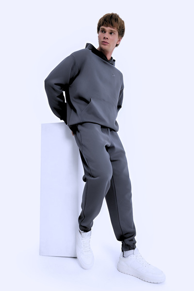 YAKAMEL Ανδρικό σετ φόρμας jogger με κουκούλα, τσέπη καγκουρό, oversize, με 3...