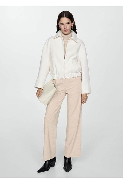 MANGO Woman Knitwear Wideleg Pants