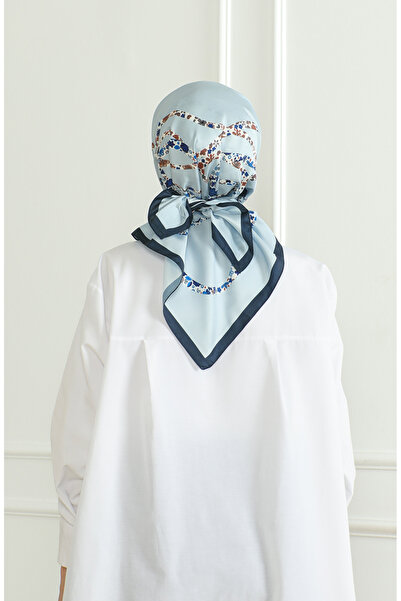 sefamerve Κασκόλ Rayon Karaca 81051-01 - Μπλε Navy Blue