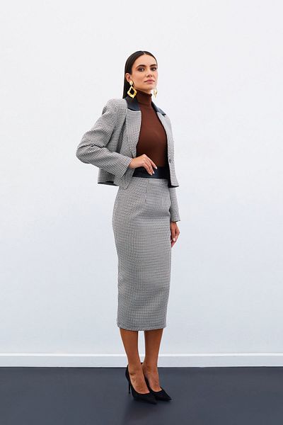 Sateen Fusta Midi Crowbar - MARO