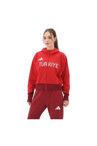 adidas adidas JH0783-K Red Women's Jacket - P Fz W Turkish Model