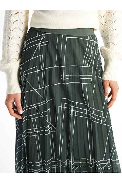 LC Waikiki Lcwk Damenrock mit elastischem Taillenmuster und Falten