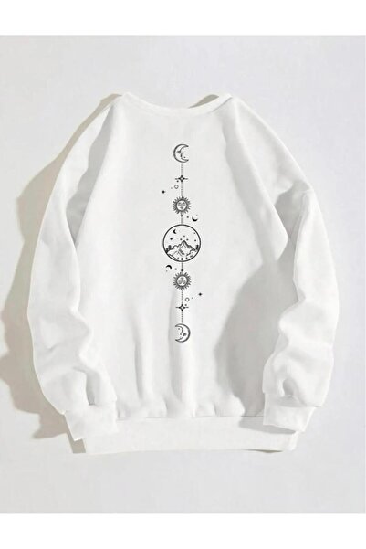 Massgai Dukserica Crescent Star Unisex Oversize kroj - okrugla kragna , zadnj...