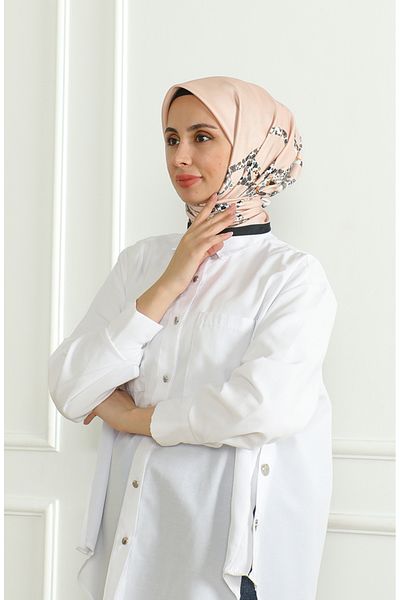 sefamerve Κασκόλ Rayon Karaca 81051-13 - Μαύρος σολομός