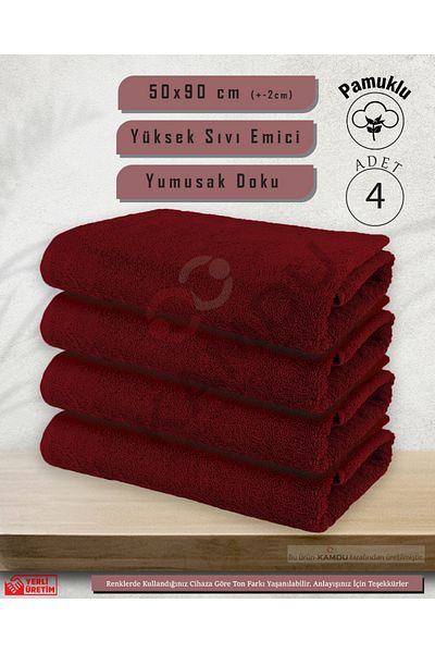 TAHT 4 Pieces 50X90Cm Cotton Barber Towels - for Athlete, Hairdresser and Bathroom