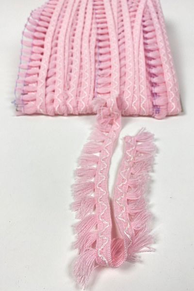 Limelia Pink Cotton Tassel Fringe Strip
