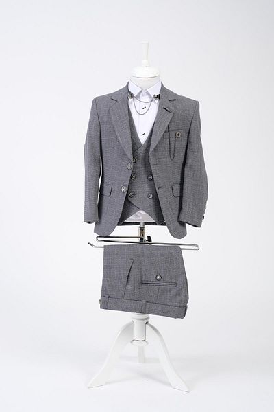 Doctor junior Slim Fit Boy's Chain Detail Suit / No Shirt