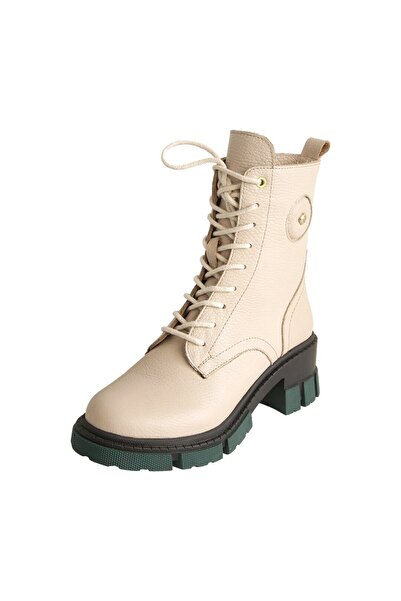 Mammamia Hakiki Deri Postal Comfort Fermuarlı Kadın Bot 1915