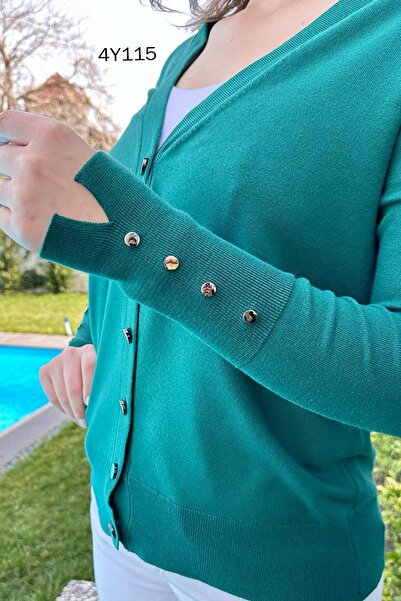 İnce Topuk Knitwear CarDigan 4Y115 - ButtoneD