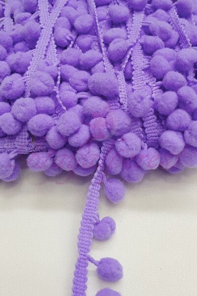 Limelia Pompon cu panglică de culoare liliac 1,5cm