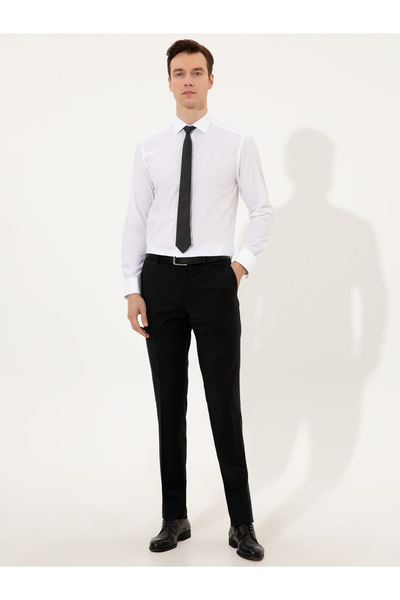 Cacharel بنطال قماش أسود بقصة ضيقة 50250844-VR046