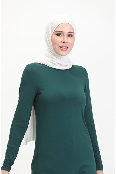 sefamerve Μακρύ τουνίκ Emerald Green Viscose - 10345-02