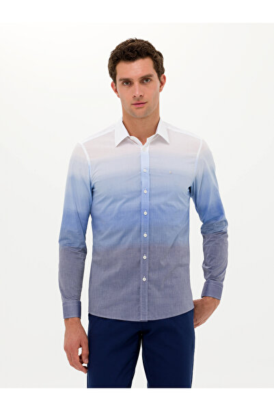 Cacharel Mavi Slim Fit Uzun Kollu Gömlek 50265468-VR036