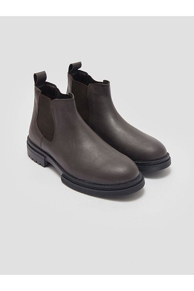 LC Waikiki Lcw Steps Brown Leather Look Men's Boots