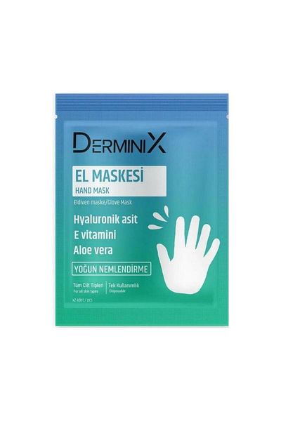 Derminix Hyaluronic Acid & Vitamin E & Aloe Vera Moisturizing Hand Mask