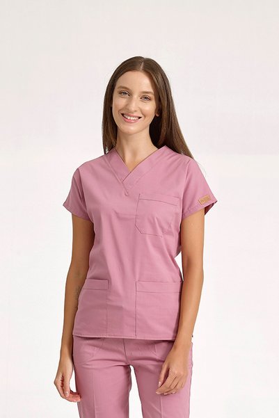 Brl Üniforma Single Top Lycra Unisex Surgical Jersey Dusty Rose |   Brl Scrub