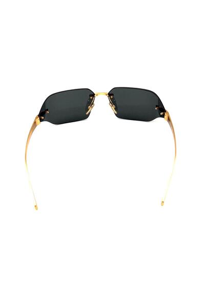 Prada Woman Irregular Sunglasses- Pr A56s - Lense Size:71mm - Satin Yellow Gold