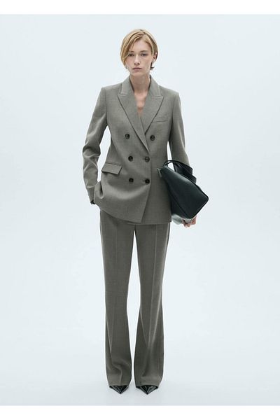 MANGO Woman Spanish Long Suit Pants