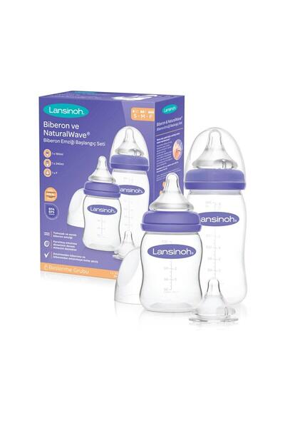 Lansinoh Welcome Baby Bottle and Naturalwave ®   Baby Bottle Nipple Starter Set